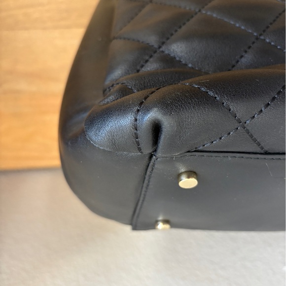 Kate Spade NY Womens Emerson Place Allis Tote Shoulder Bag Quilted Leather Black - Picture 8 of 14